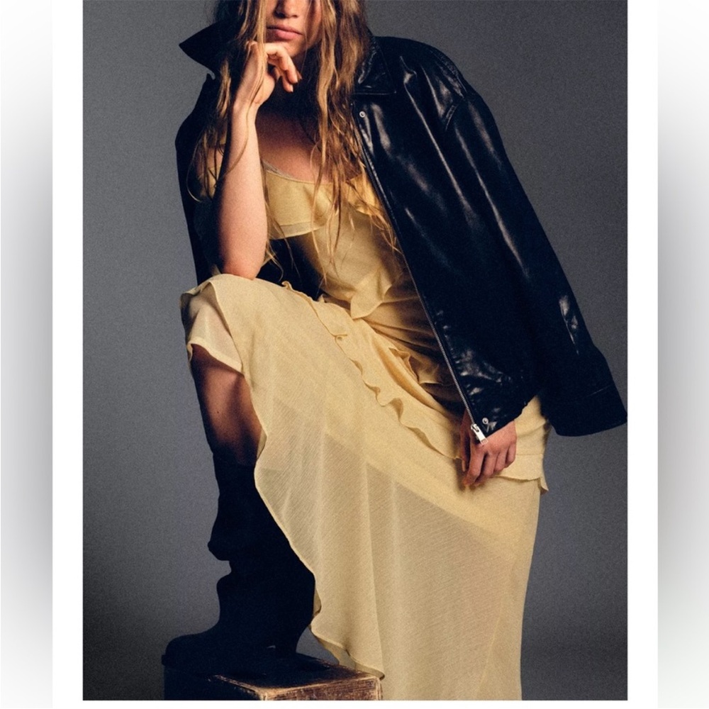 ZARA RUFFLED COMBINATION DRESS - Picture 9 of 16